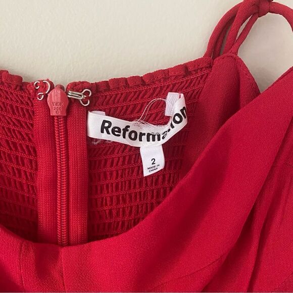 Reformation Kourtney Maxi MIDI Dress size 2 in Red - Picture 2 of 3